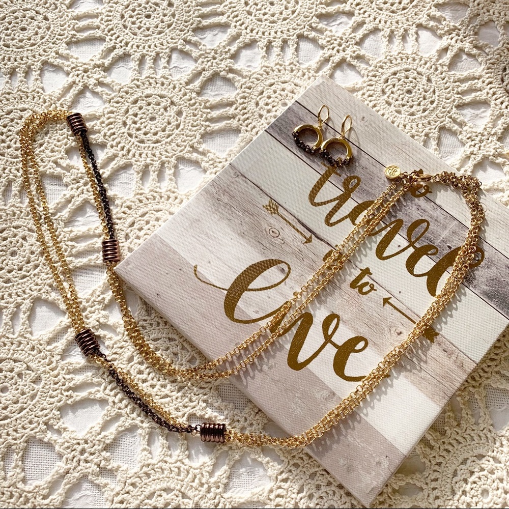 2 Piece Artsy Necklace & Earring Set